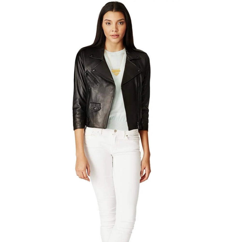 Rebecca Minkoff Black Leather Moto Jacket